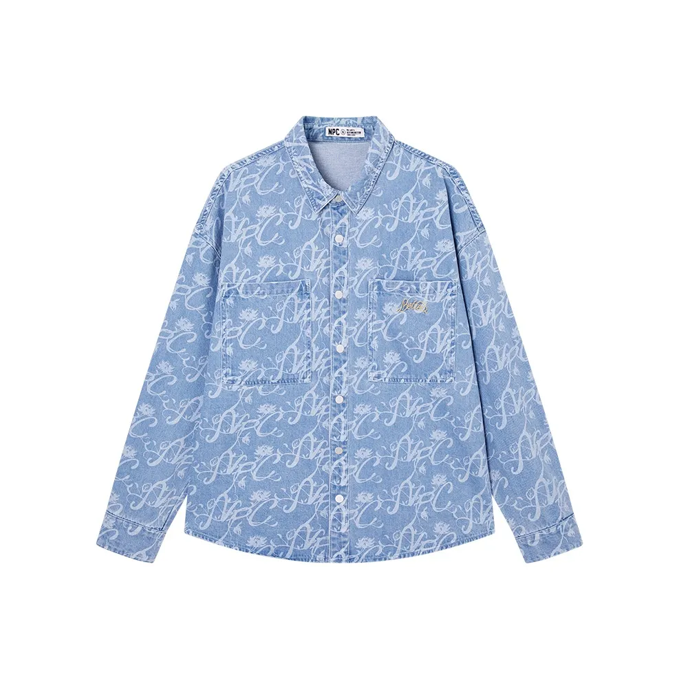 NPC Синий и Белый Синий Унисекс Рубашки