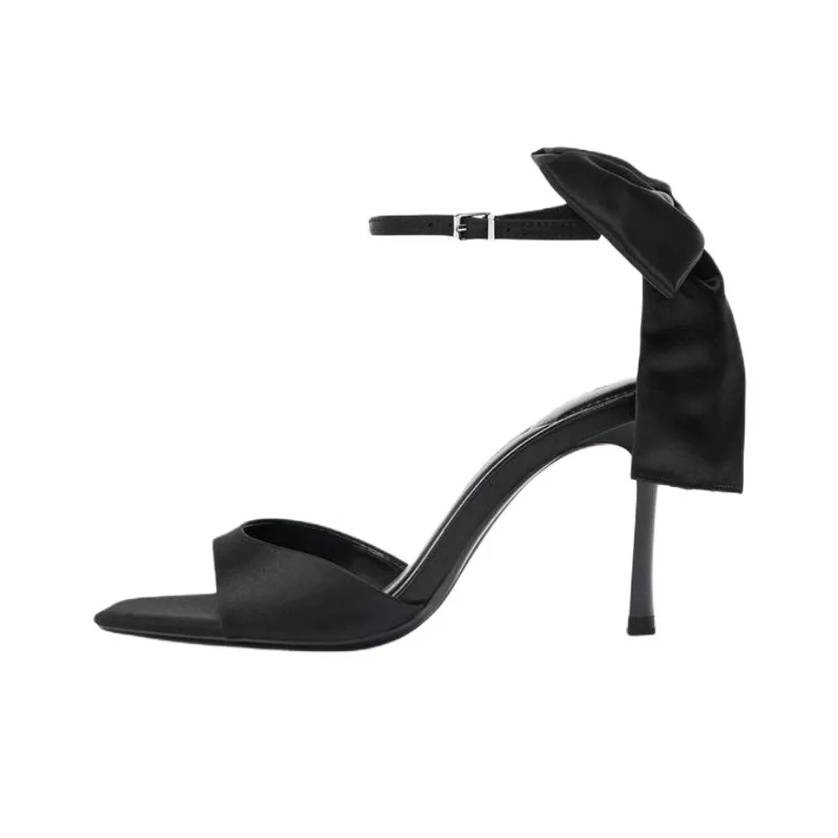 ZARA One Ремень Сандалии 9 см Женские Черные