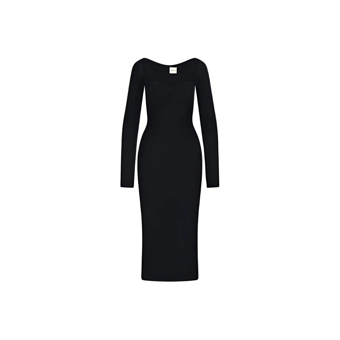 KHAITE Beth Sweetheart-Neck Long-Sleeved Dress
