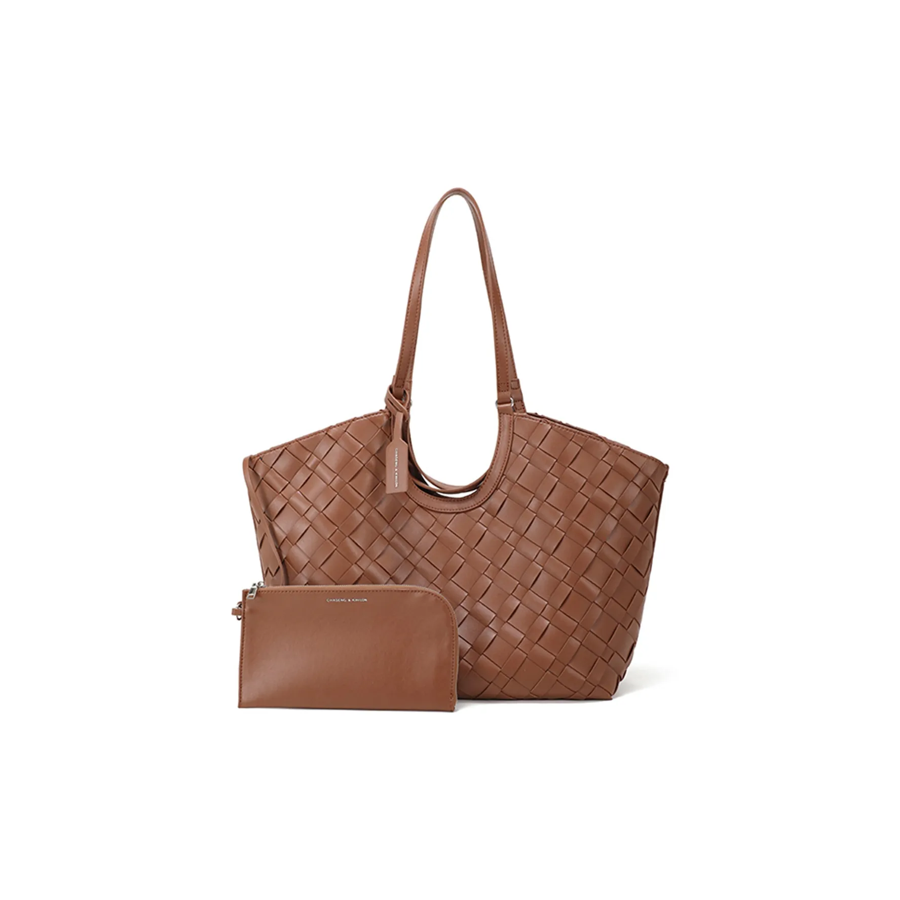 BEGOOER Сумка через плечо из синтетической кожи стандартная женская шоколадного молочно-белого и черного цвета