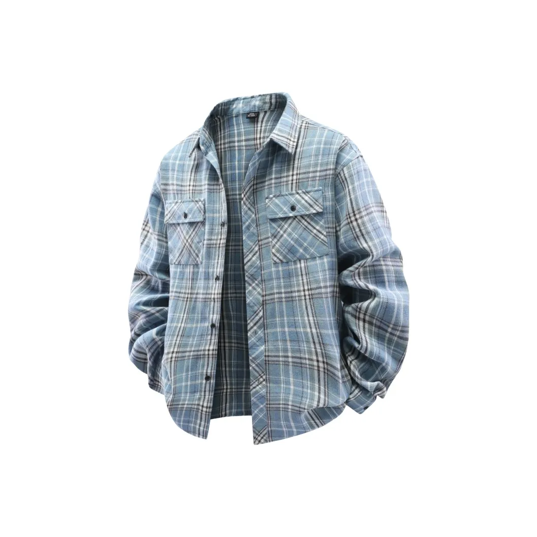 Red Bean Длинный рукав Шифоновая рубашка Унисекс