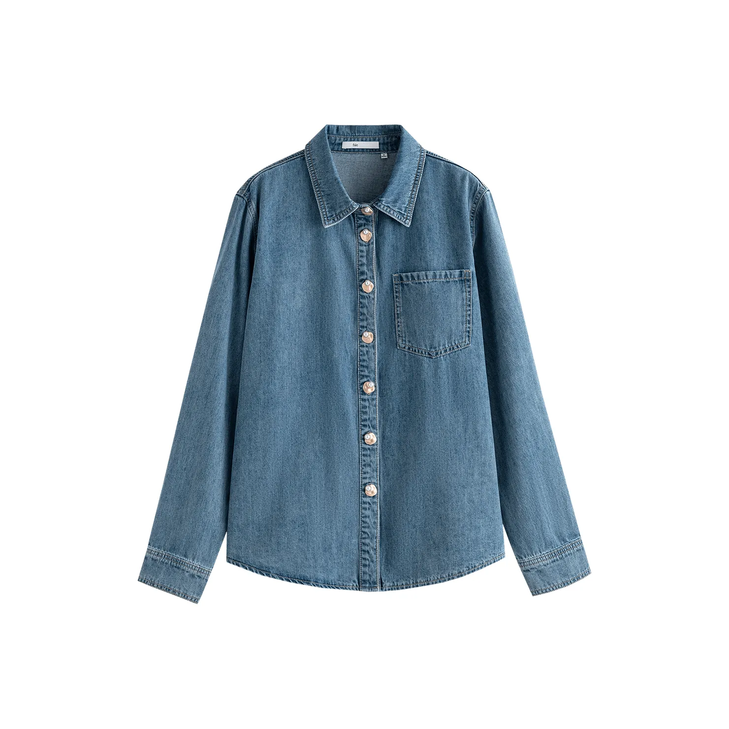FANSILANEN Джинсовый синий Женские Рубашки