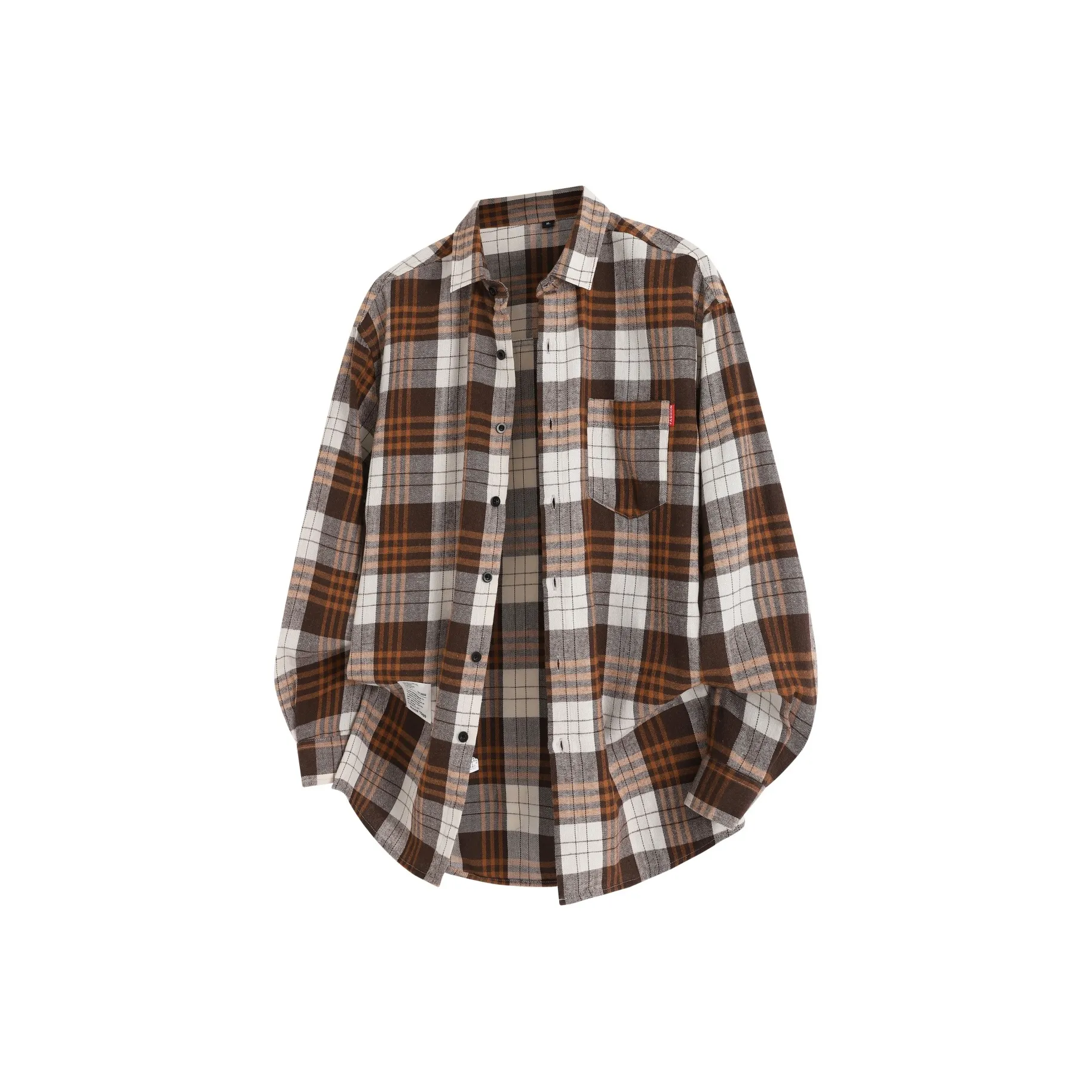 PASOK Длинный рукав рубашка пальто для подростков свободный крой комфортный и модный универсальная премиум верхняя одежда мужская