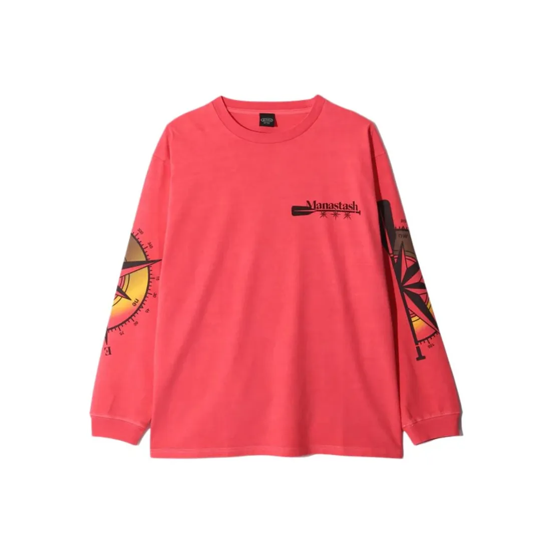 Manastash Пемза L S футболка Mcc Красный T рубашка Мужская