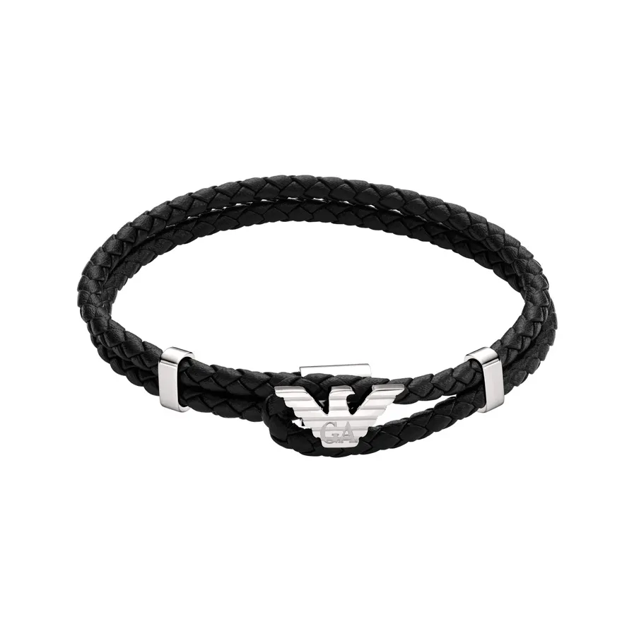 EMPORIO ARMANI Кожа Браслеты Мужской Черный