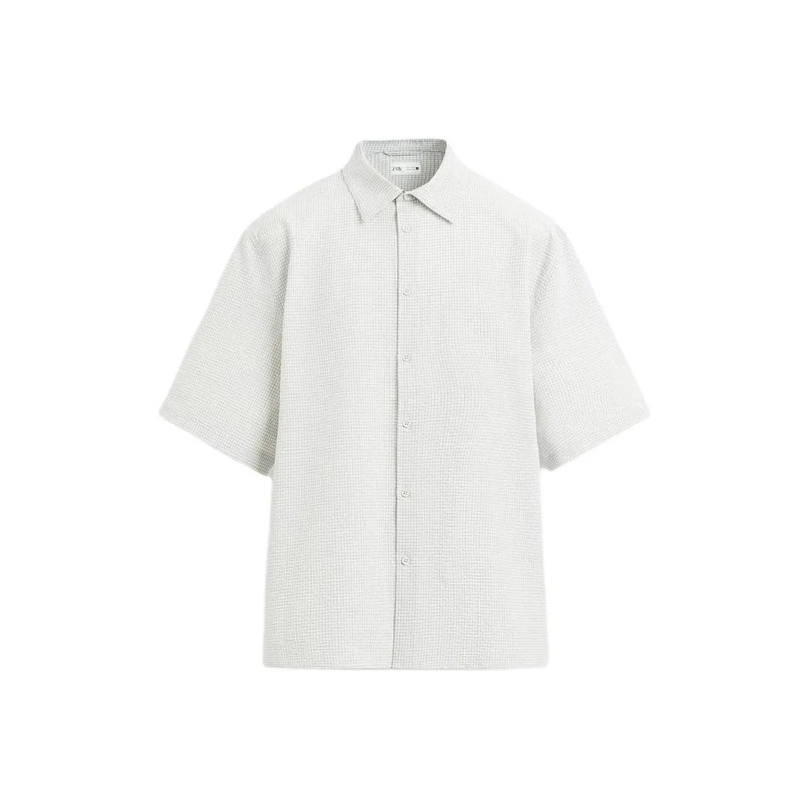 ZARA Зебра с принтом, серые мужские рубашки