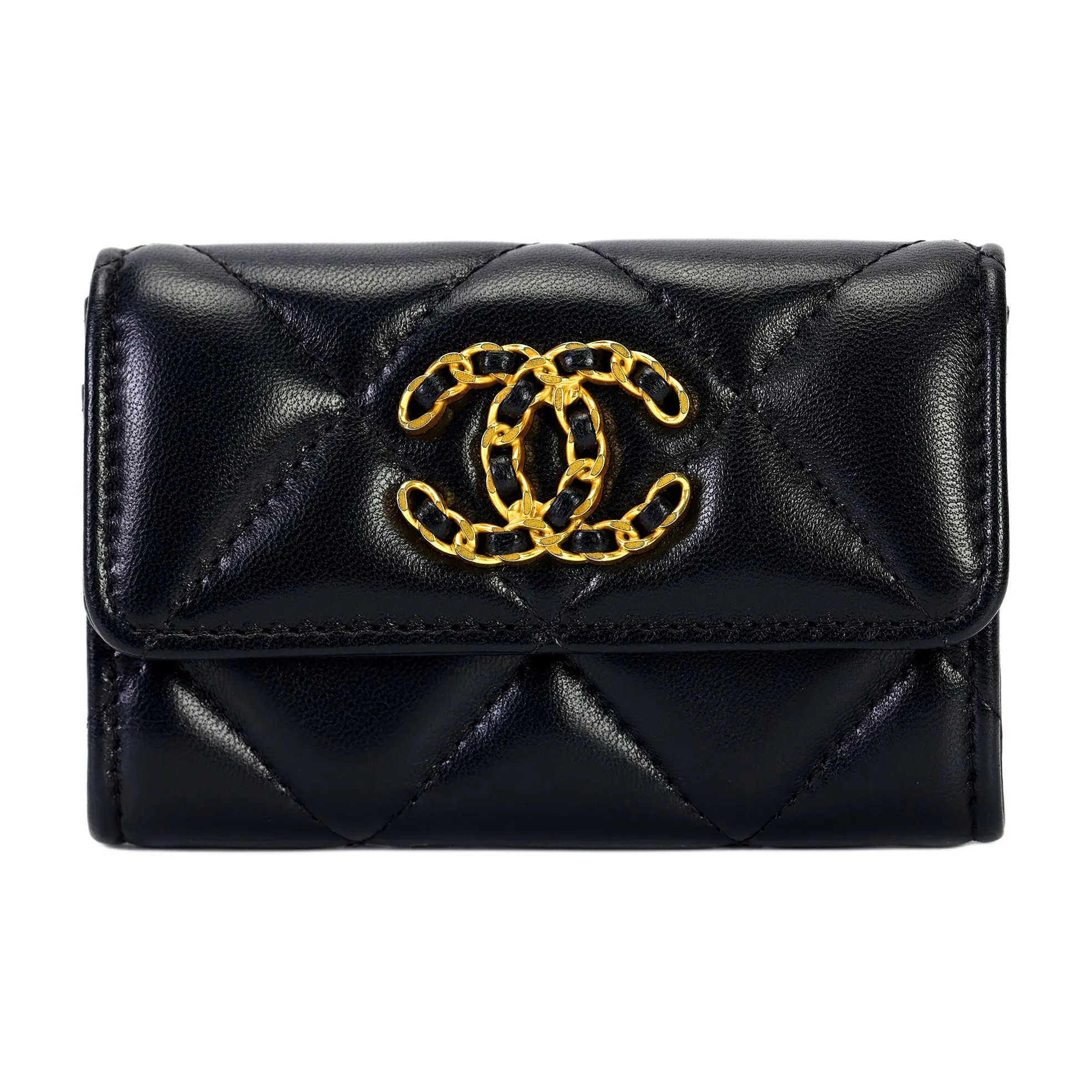 CHANEL 19 Card Holder Black AP1790