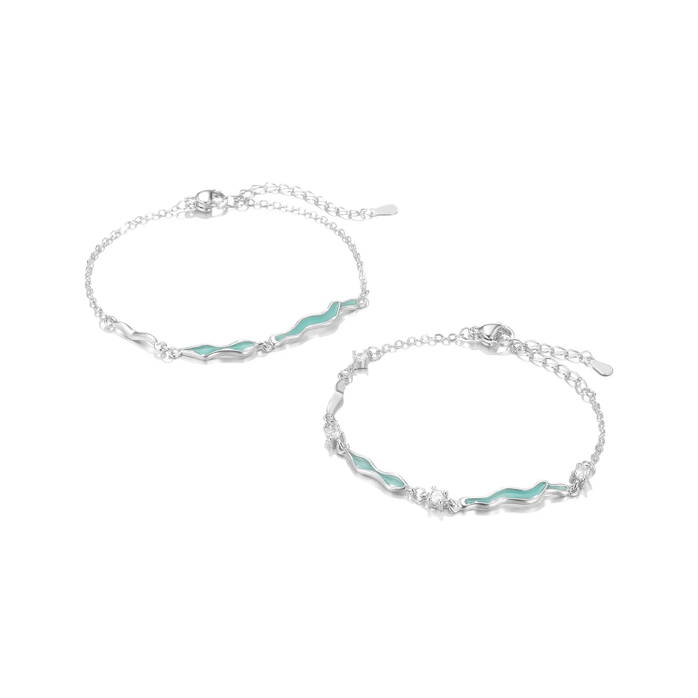 Clect Синтетический кубический цирконий Браслеты Унисекс