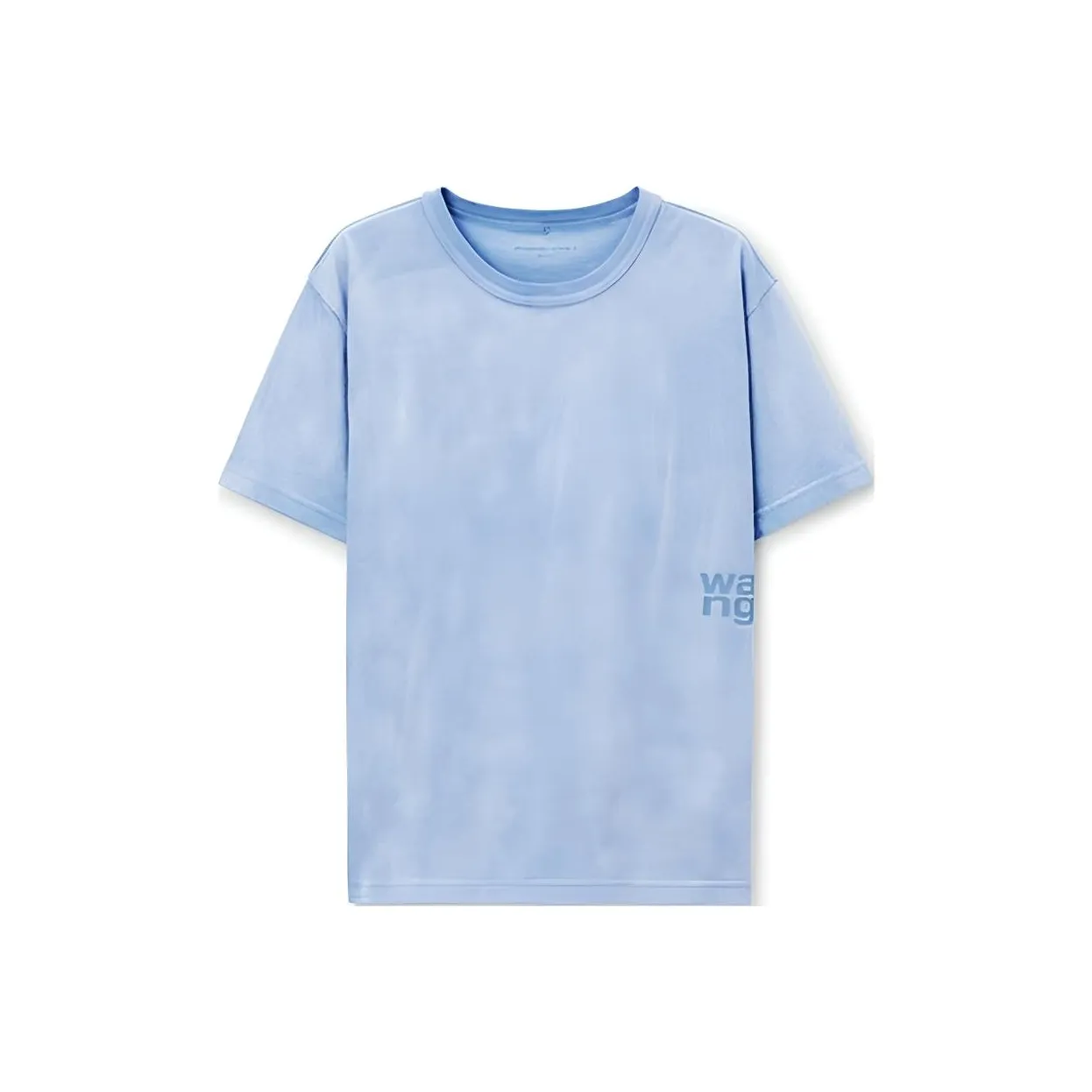 Alexander Wang FW24 Рукав с оборванным плечом T-рубашка Женская Промытый Светло-Синий