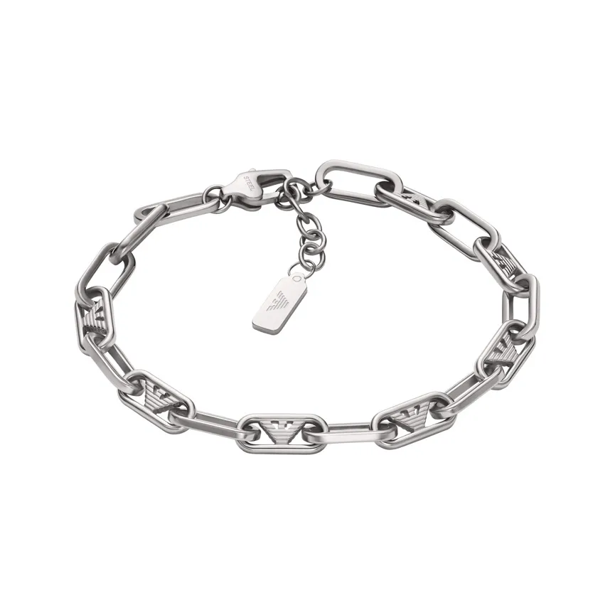 EMPORIO ARMANI Браслеты из нержавеющей стали Мужской Серебряный