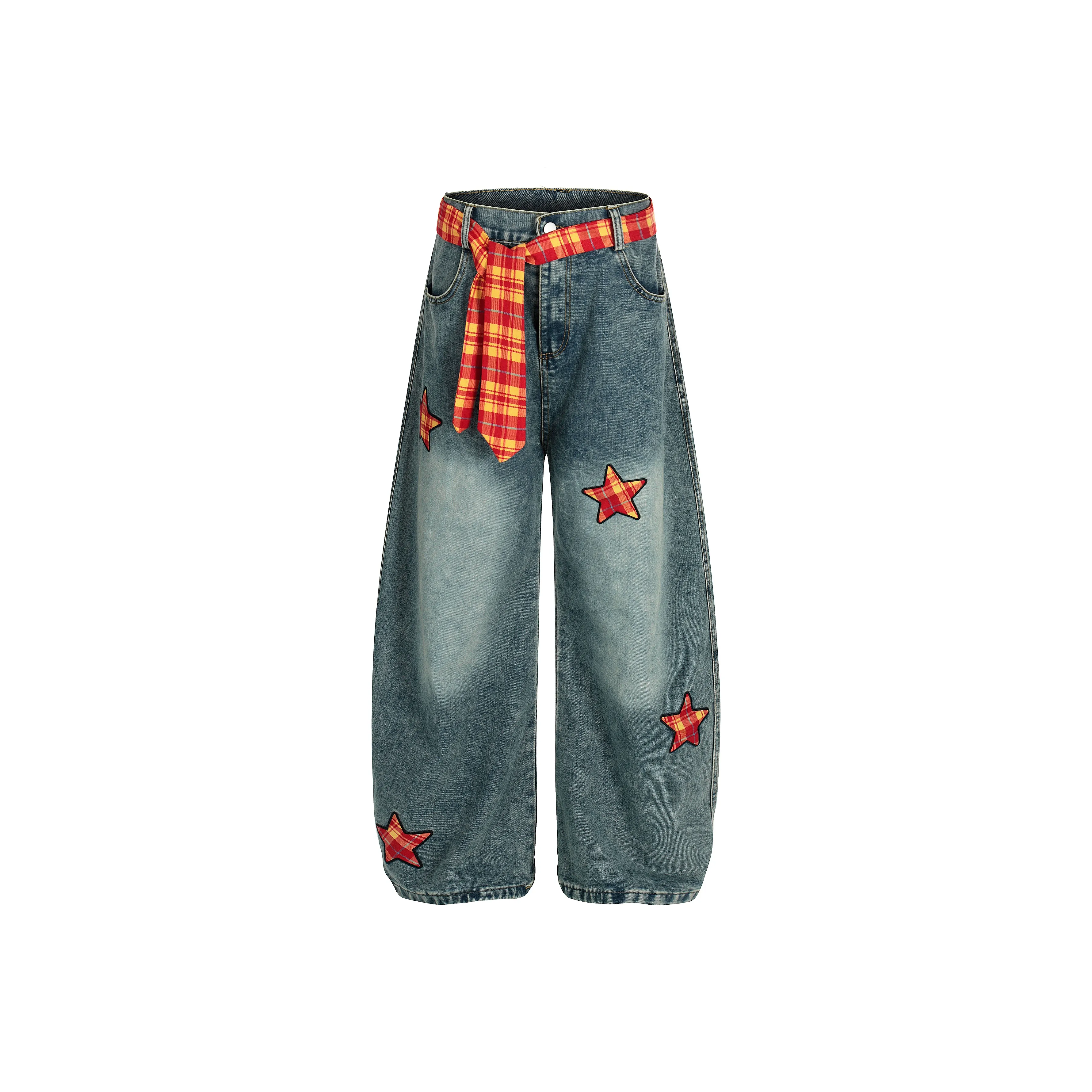 BEAR UNION Синий Включая Ремень Женские Джинсы