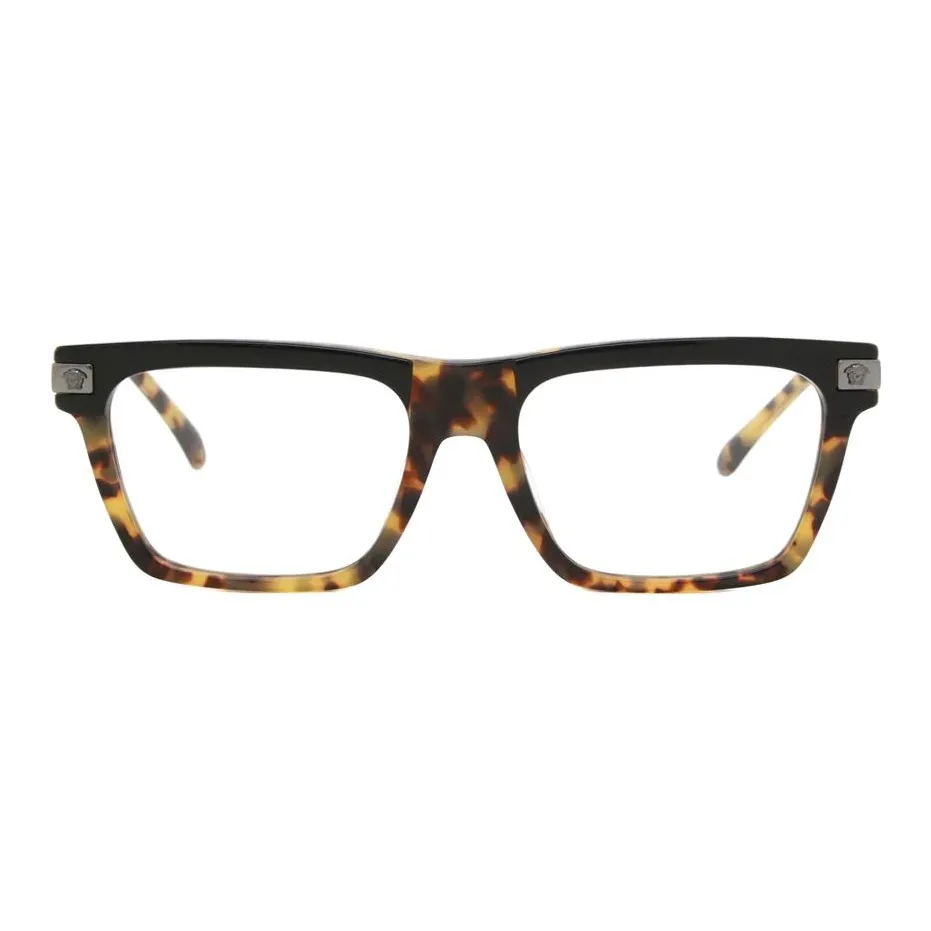 VERSACE Ацетат Квадратные Оправы для Очков Мужские Черепаховый