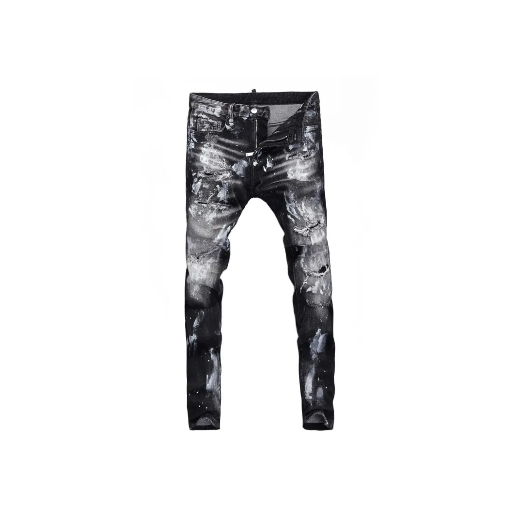 Devanro Черный Серый Цвет Мужские Джинсы