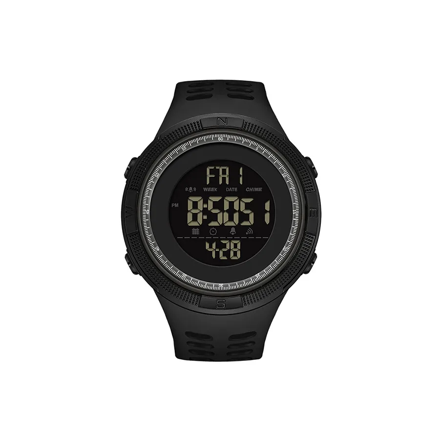 OFNS Электронный механизм TPU ремешок Часы Мужские часы Черный циферблат