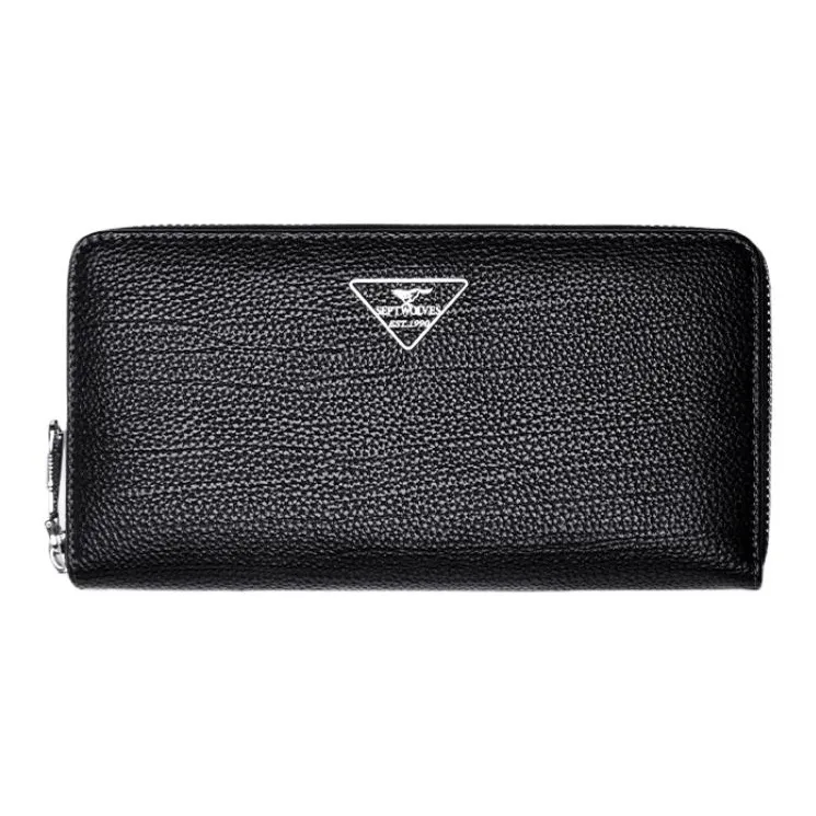 SEPTWOLVES Клатч из коровьей кожи стандартный мужской черный