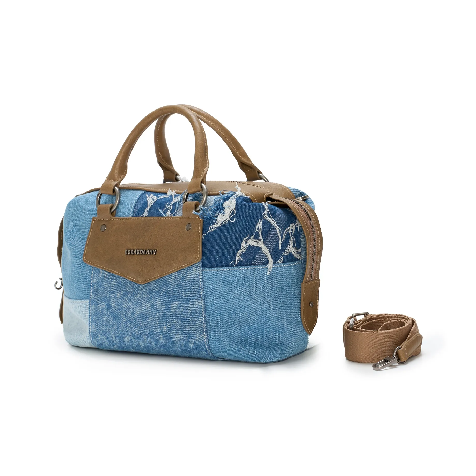 BREAKDANNY Деним с коровьей кожей сумка маленькая женский многоцветный