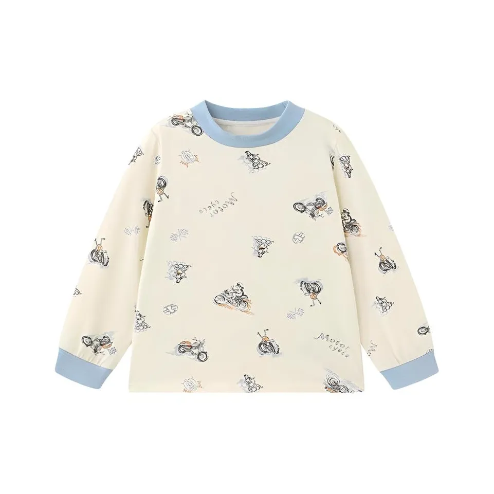 YeeHoO Нижнее белье Длинный рукав Дружественный к коже Удобный Мягкий Минималистский стиль Милый для детей