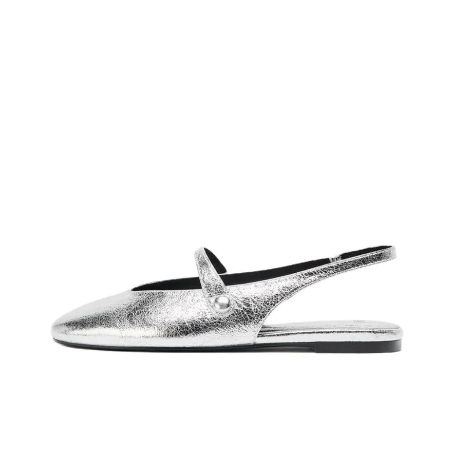 ZARA Повседневная обувь 0,5 см Женская серебряная