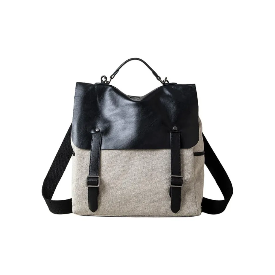 SHIZIYOUA Рюкзак из коровьей кожи унисекс серый