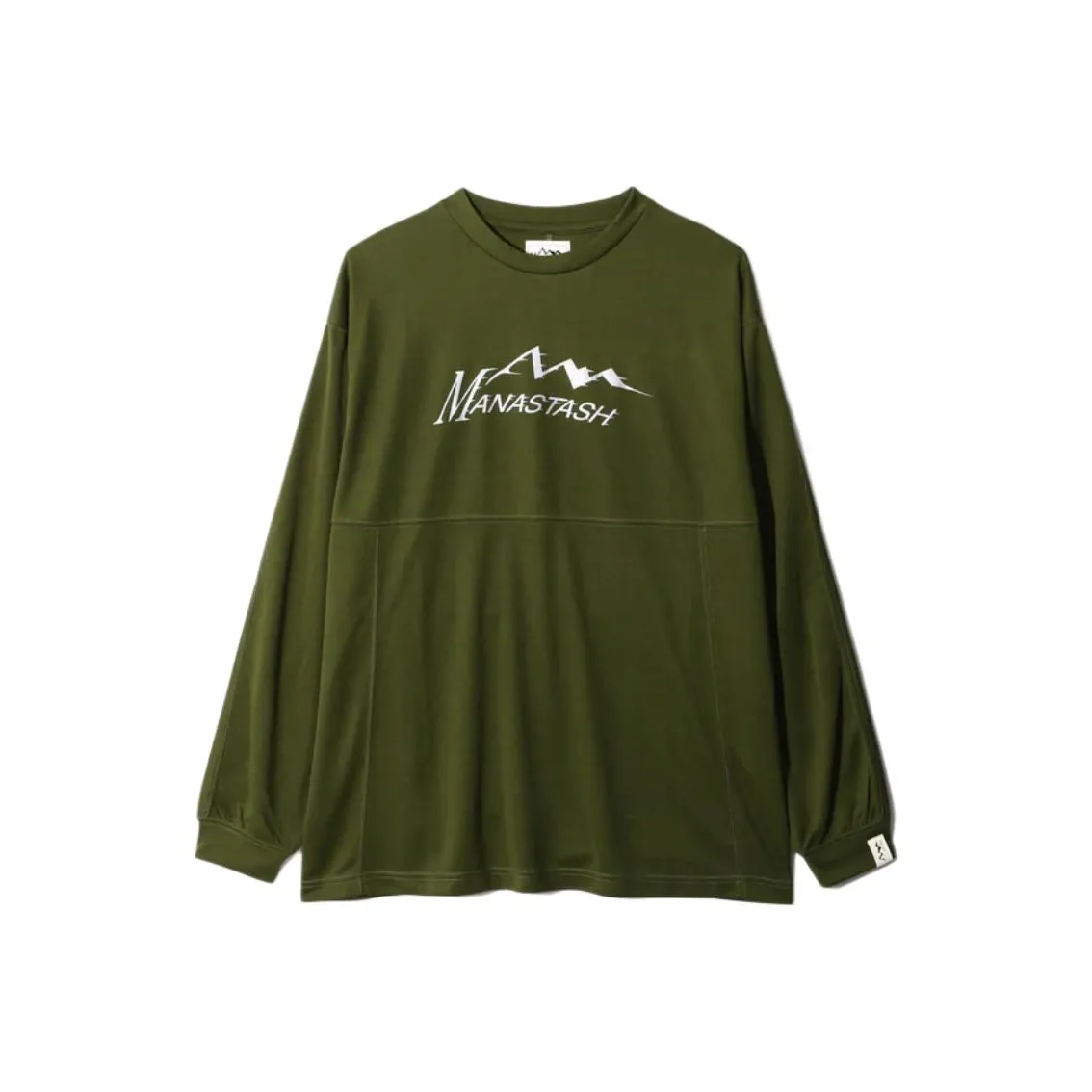 Manastash Ref. Логотип Tech L S Топ Зеленый T Рубашка Мужская