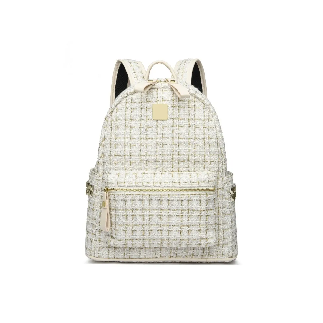 CAREELL Ткань Рюкзак Стандартный Женская Белый Черный