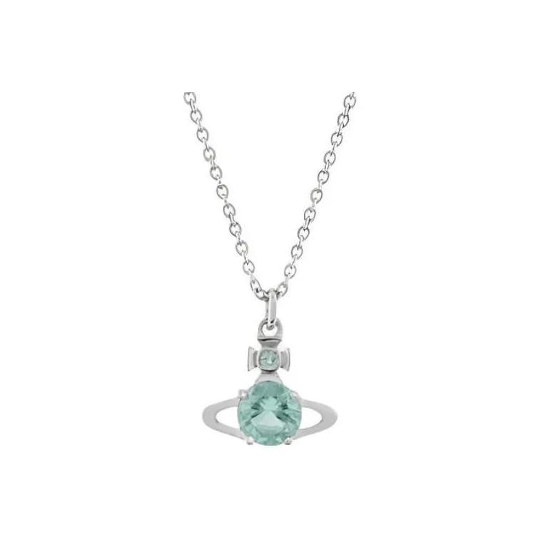 Вивьен Вествуд Brass Necklaces Женские Серебристый Прозрачный Зеленый