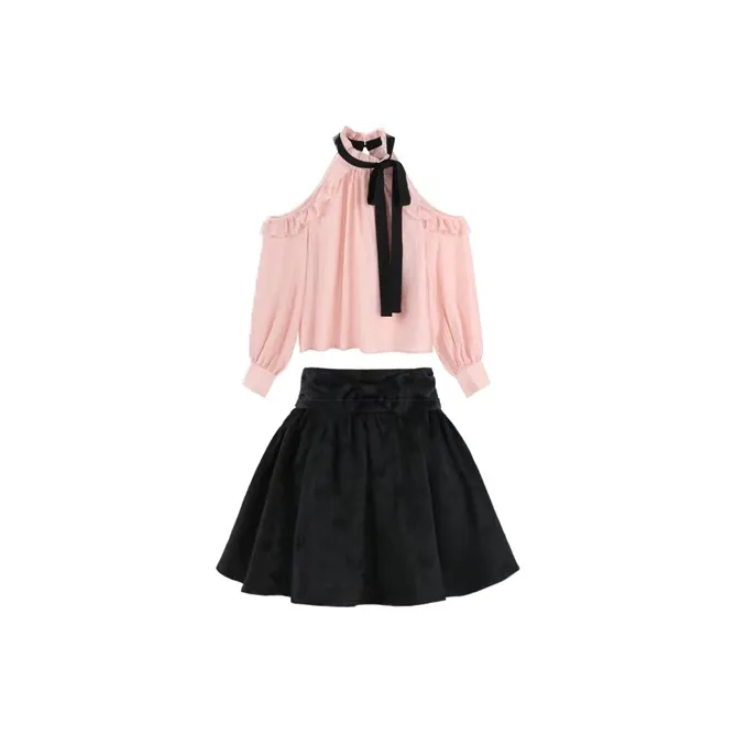 COVT Розовый + Черный Женские Комплекты с Юбкой