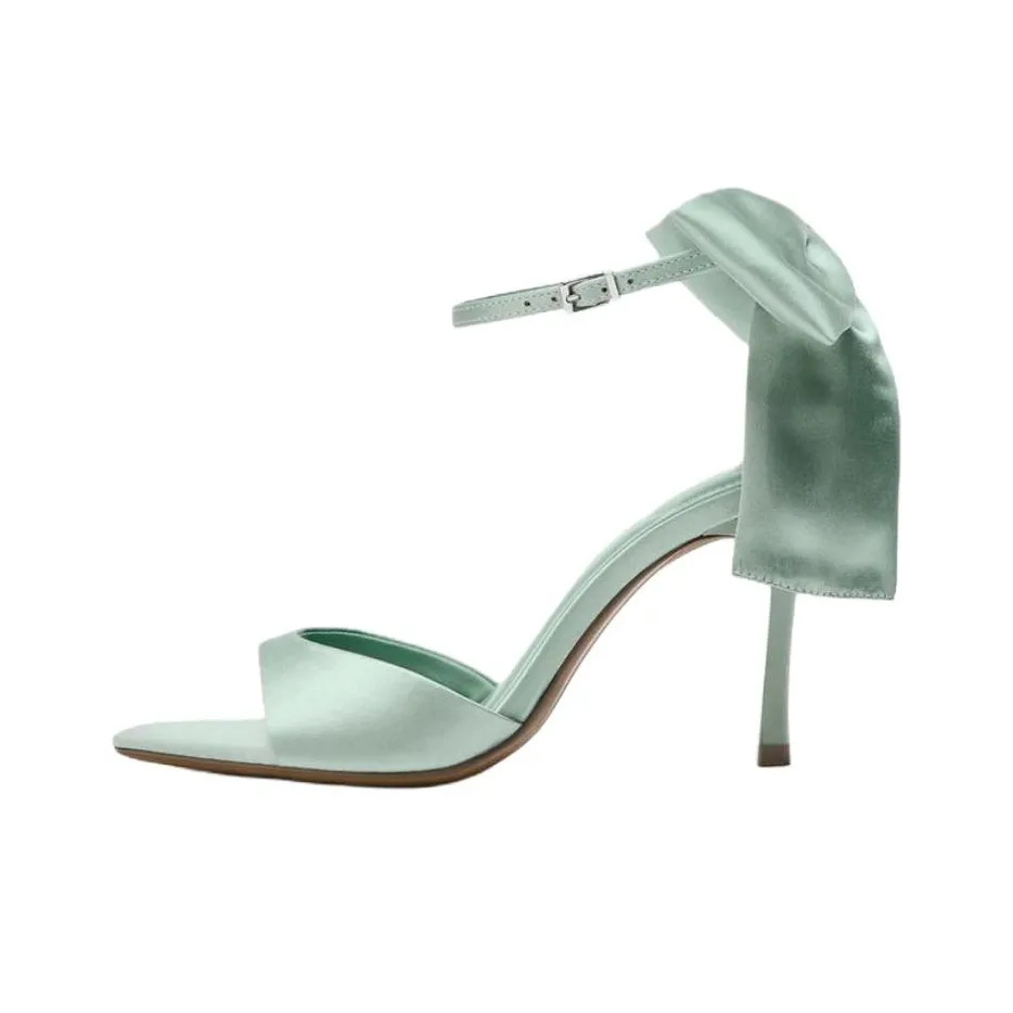 ZARA One Ремень Сандалии 9 см Женские Аква Зеленый