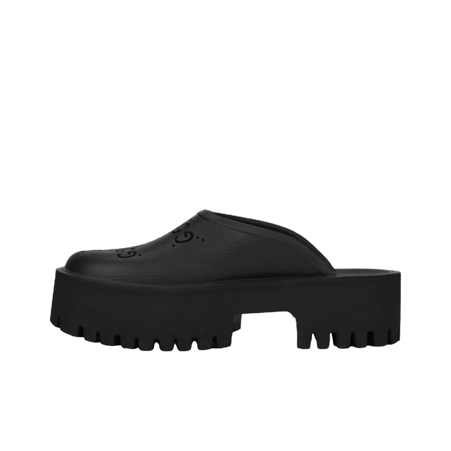 GUCCI Women's Platform Perforated G Sandal 'Black' Women's