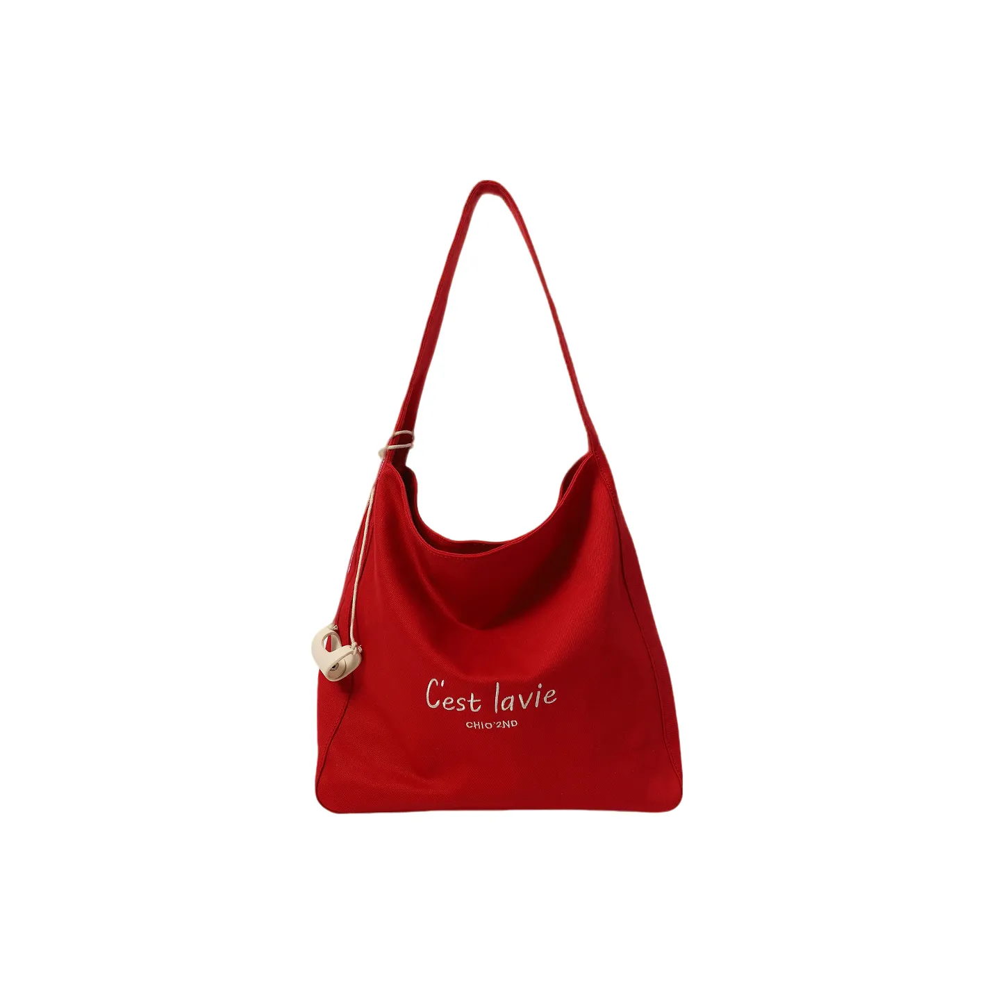 PAYOT Холст Плечевая сумка Стандартная Женская Вишнево-красный Деним Синий