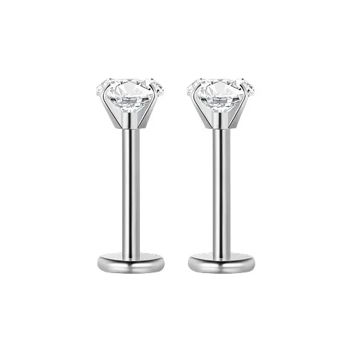 LELC Стальные серьги-гвоздики женские