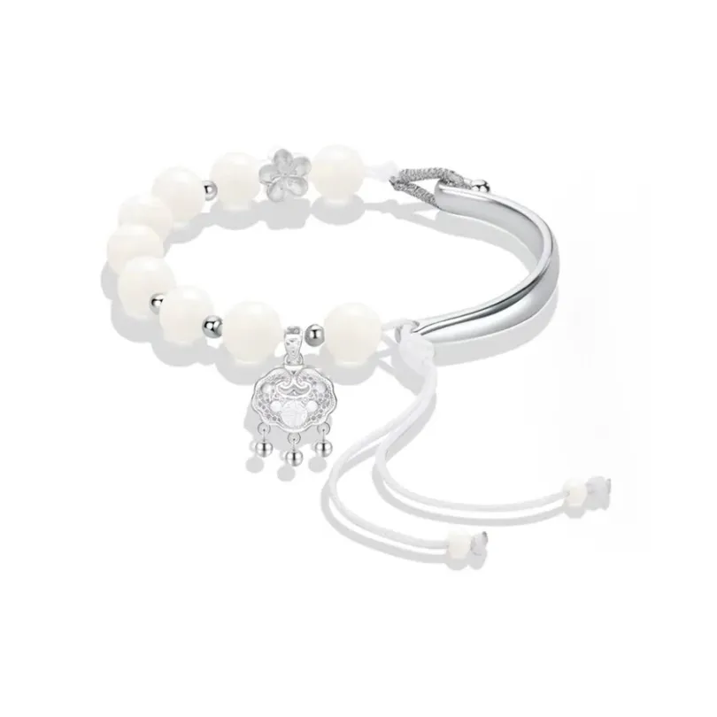 I YOU Белый нефрит Бодхи Браслеты Женские