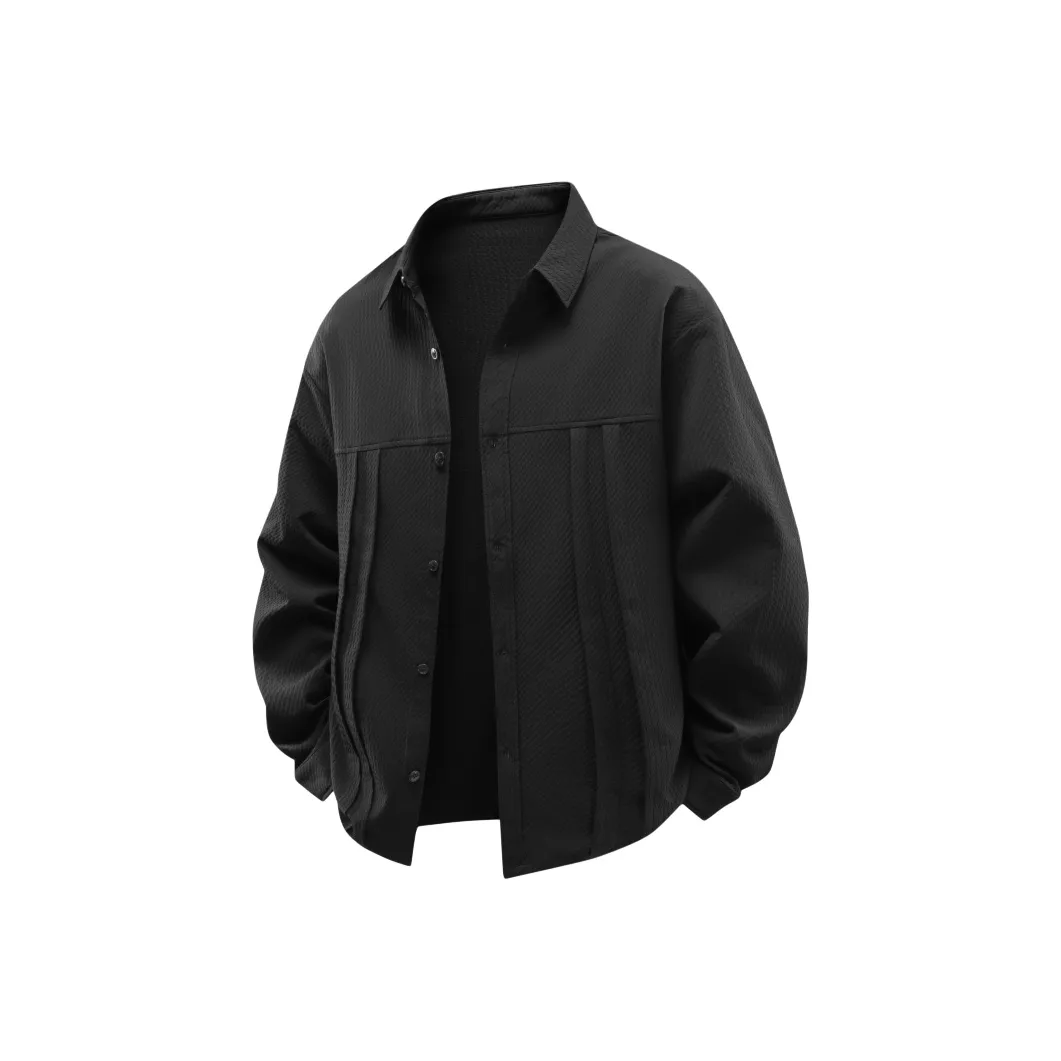 Red Bean Длинный рукав Шифоновая рубашка Унисекс