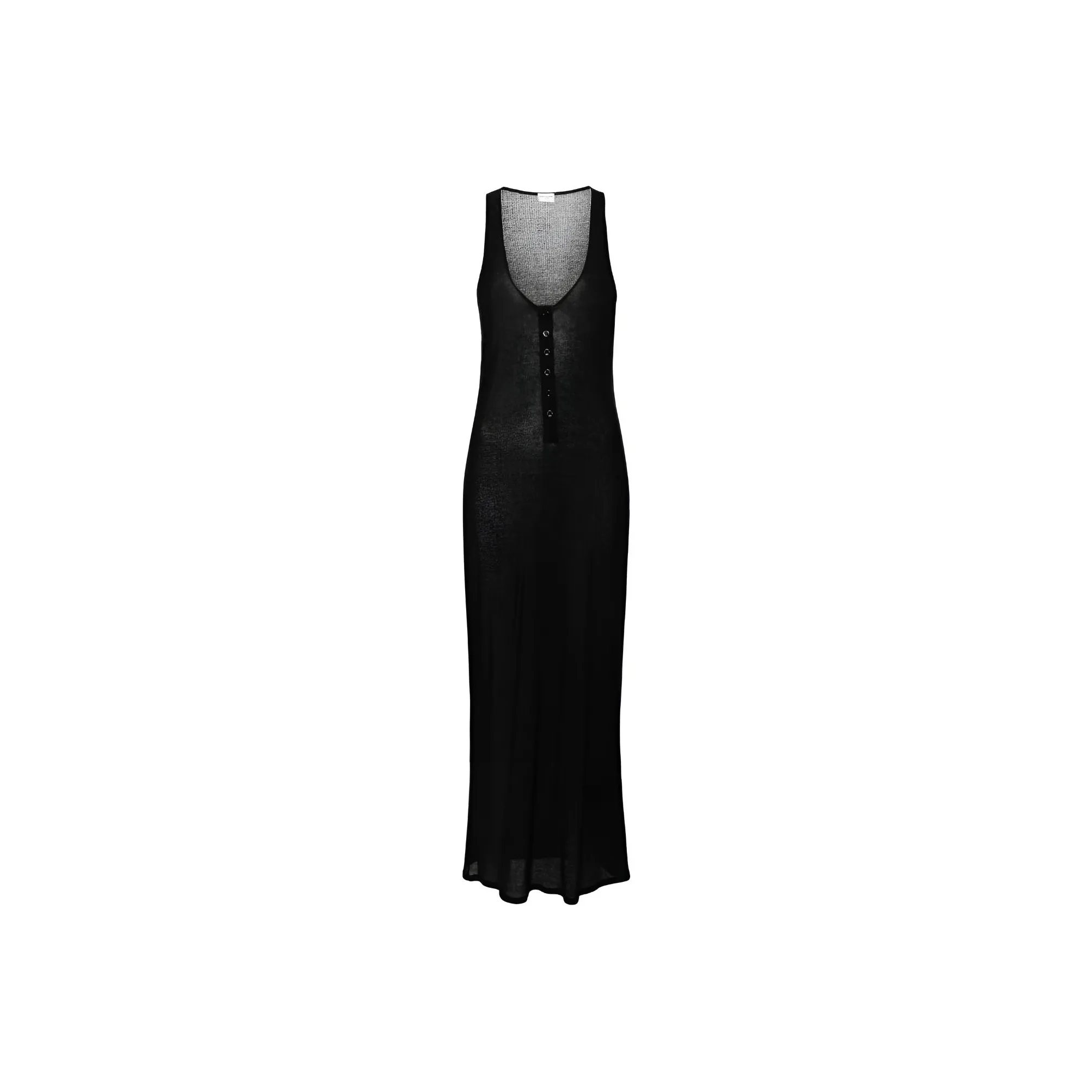 SAINT LAURENT Fine ribbed Jersey Maxi Dress