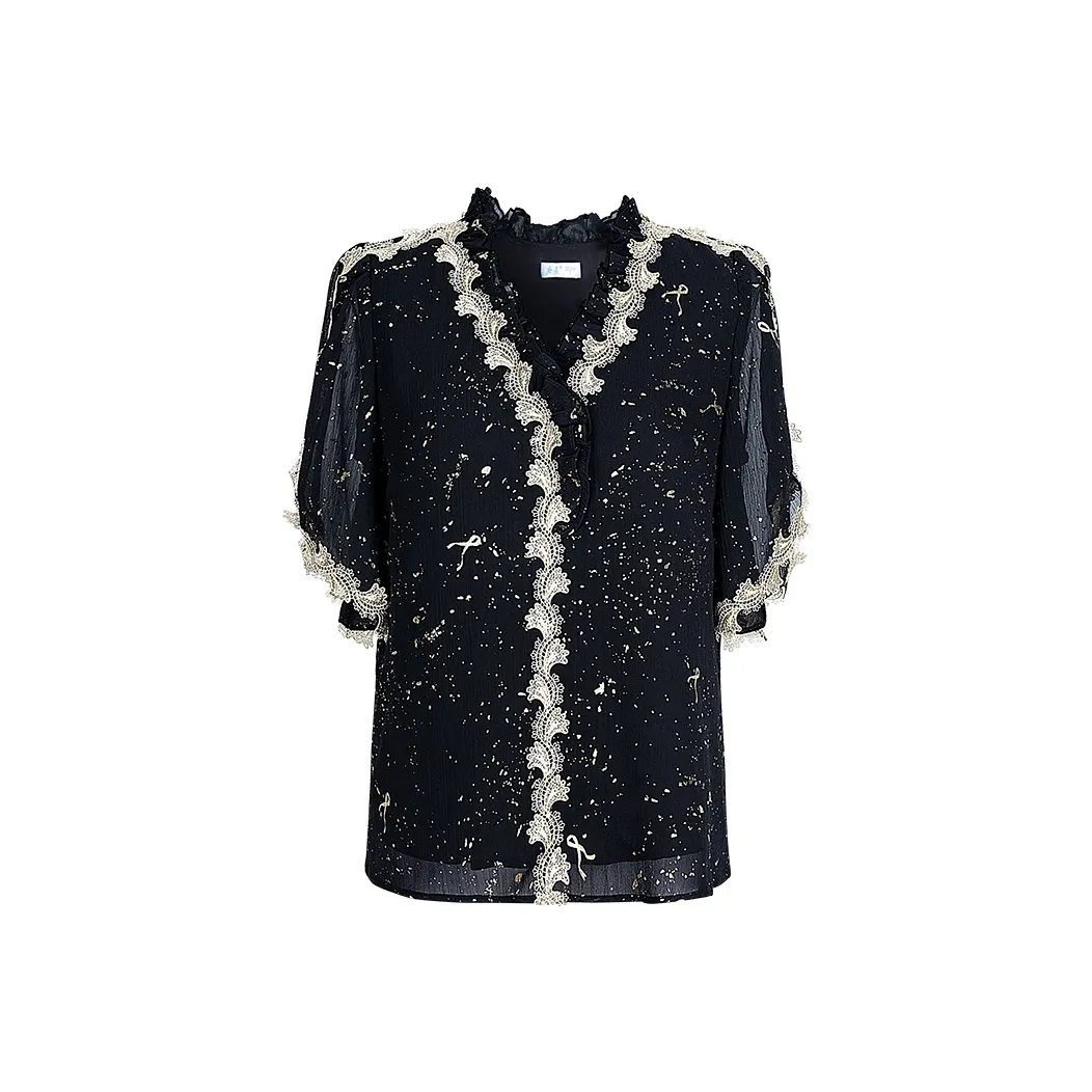 Tang Xi Черные Женские Рубашки