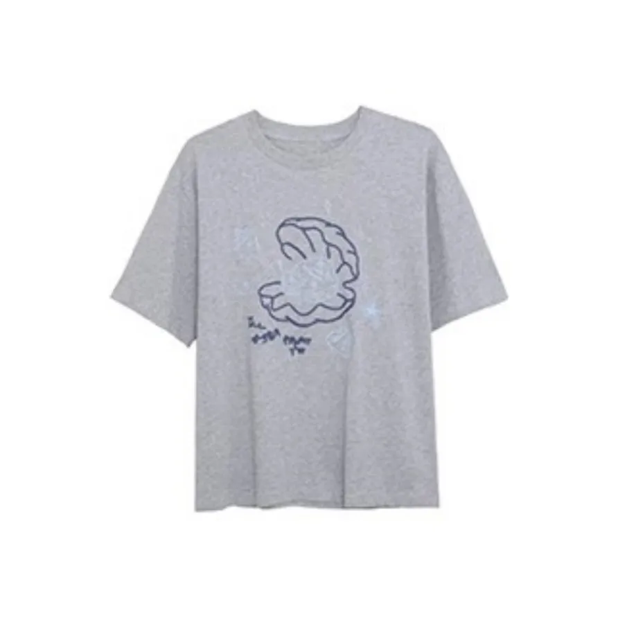 UNSPECIFIED Морская звезда Оболочка Вышивка Технология T Рубашка Женские