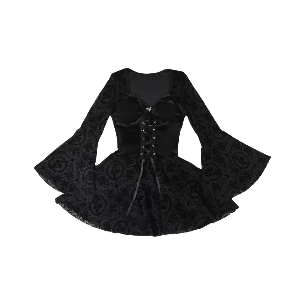 ARIADNAW STUDIO Черное Женское Длинное Платье с Длинными Рукавами