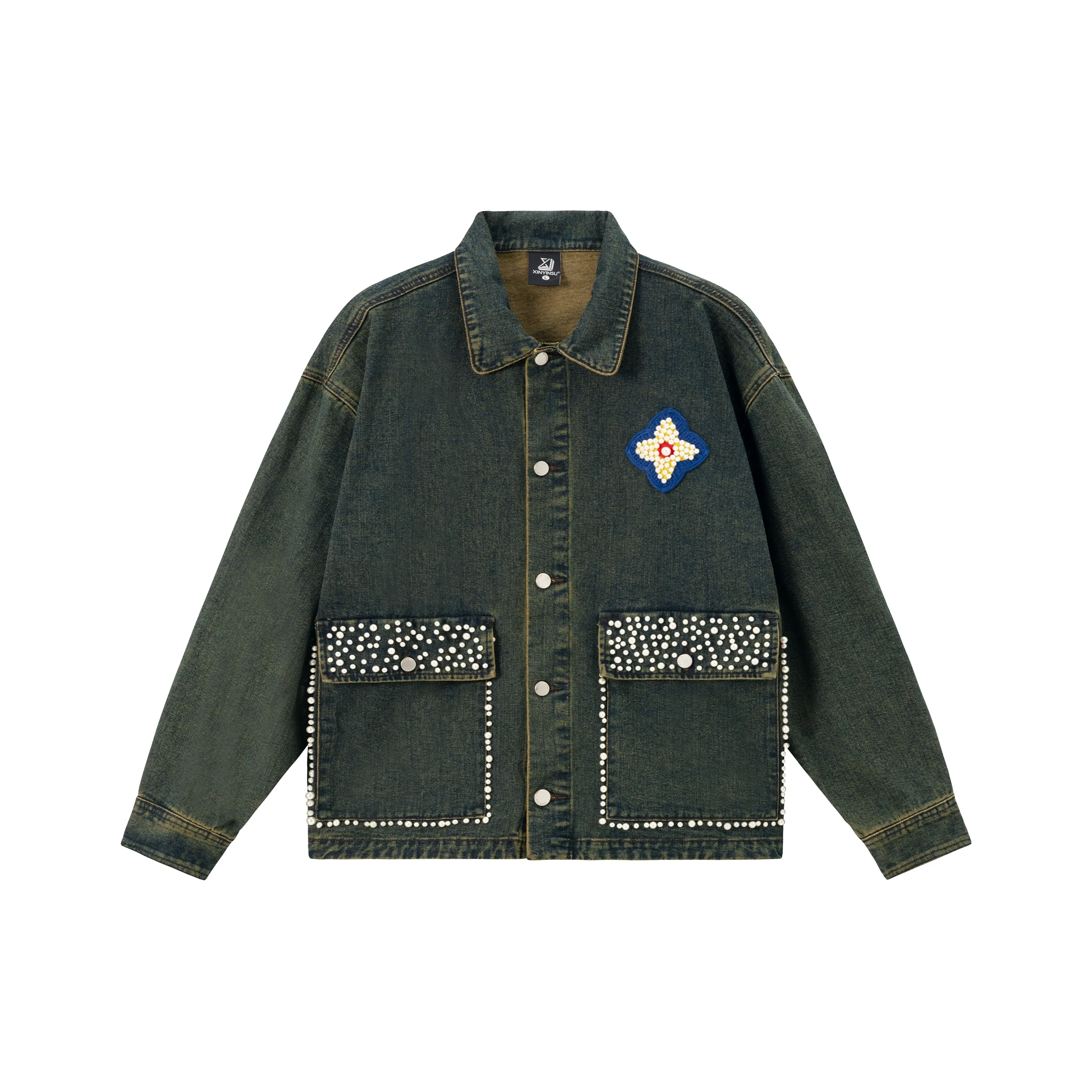 XINYINSU Темно-синий Унисекс Джинсовые куртки