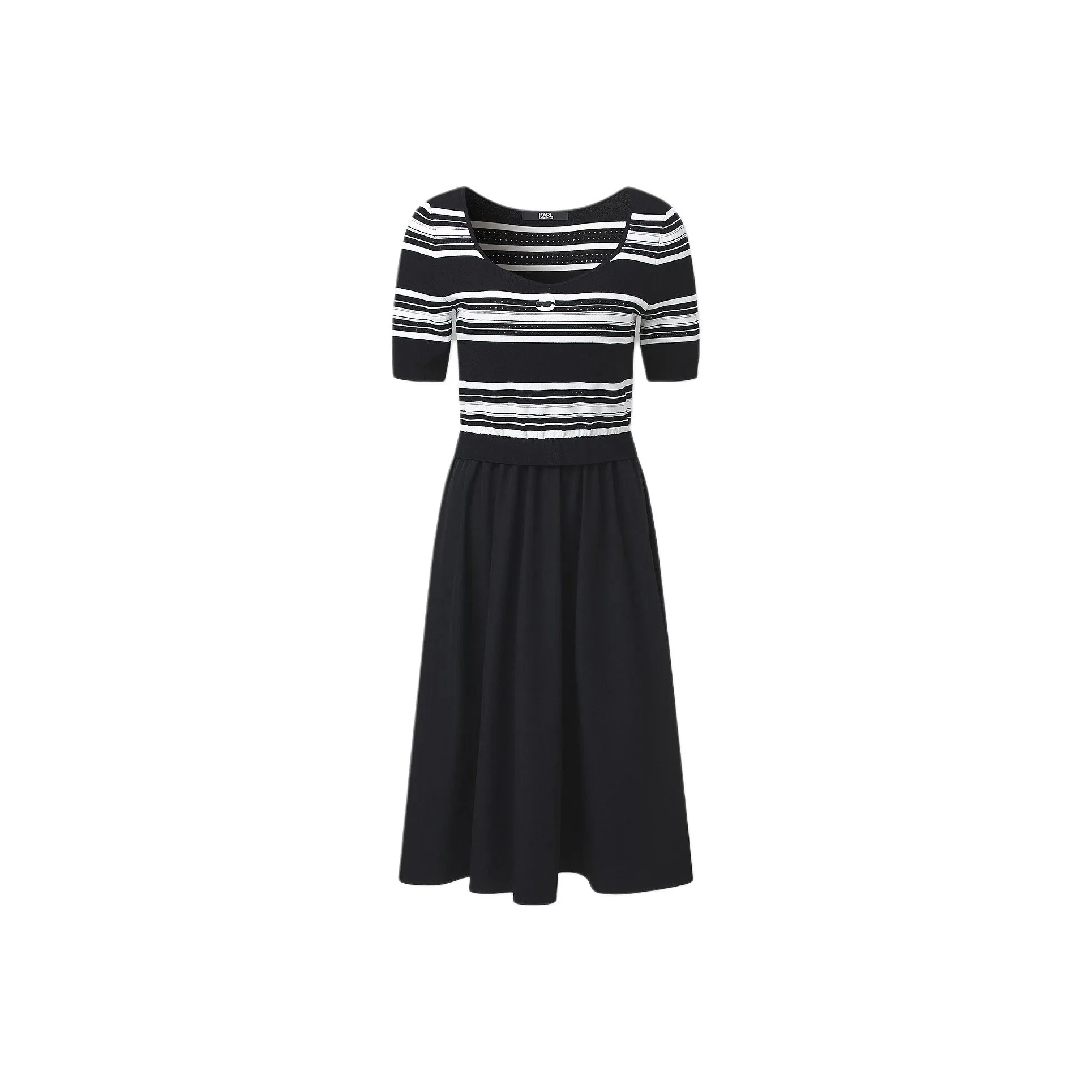 KARL LAGERFELD Elegant Elegance Вечеринка Свидание SS25 Короткий рукав Платье Женское