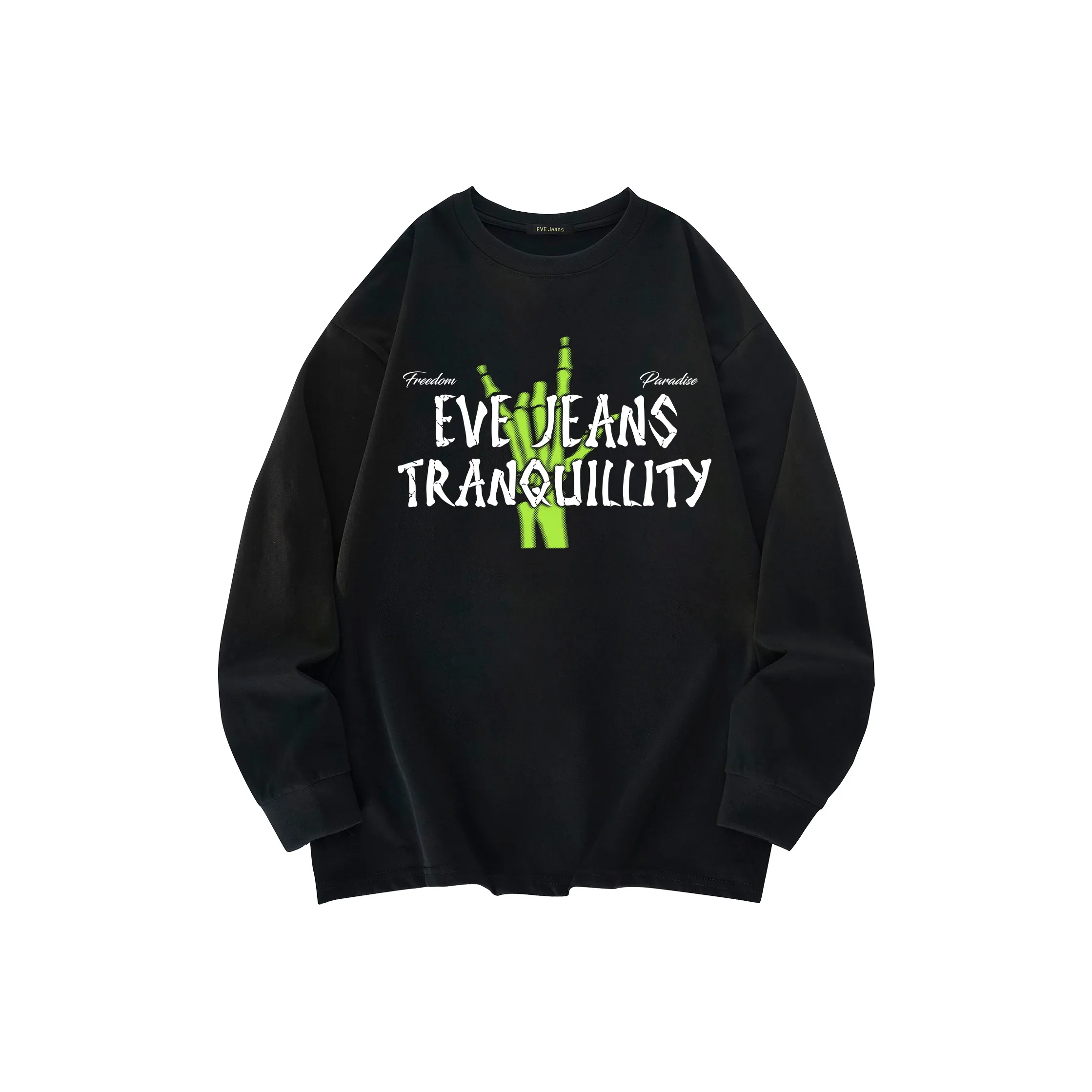 YIWEN Длинный рукав Т-рубашка Унисекс