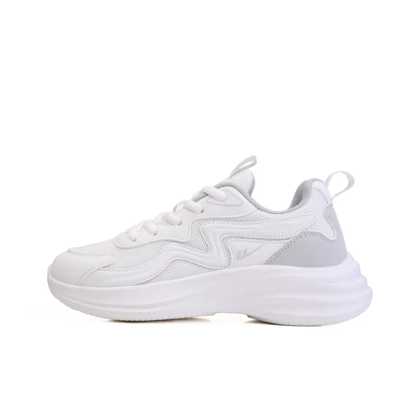 Warrior Амортизация Устойчивость к истиранию Легкий Низкий Верх Мягкий Подошва Толстая подошва Кроссовки Женские Упрощенный Белый Серый 2025