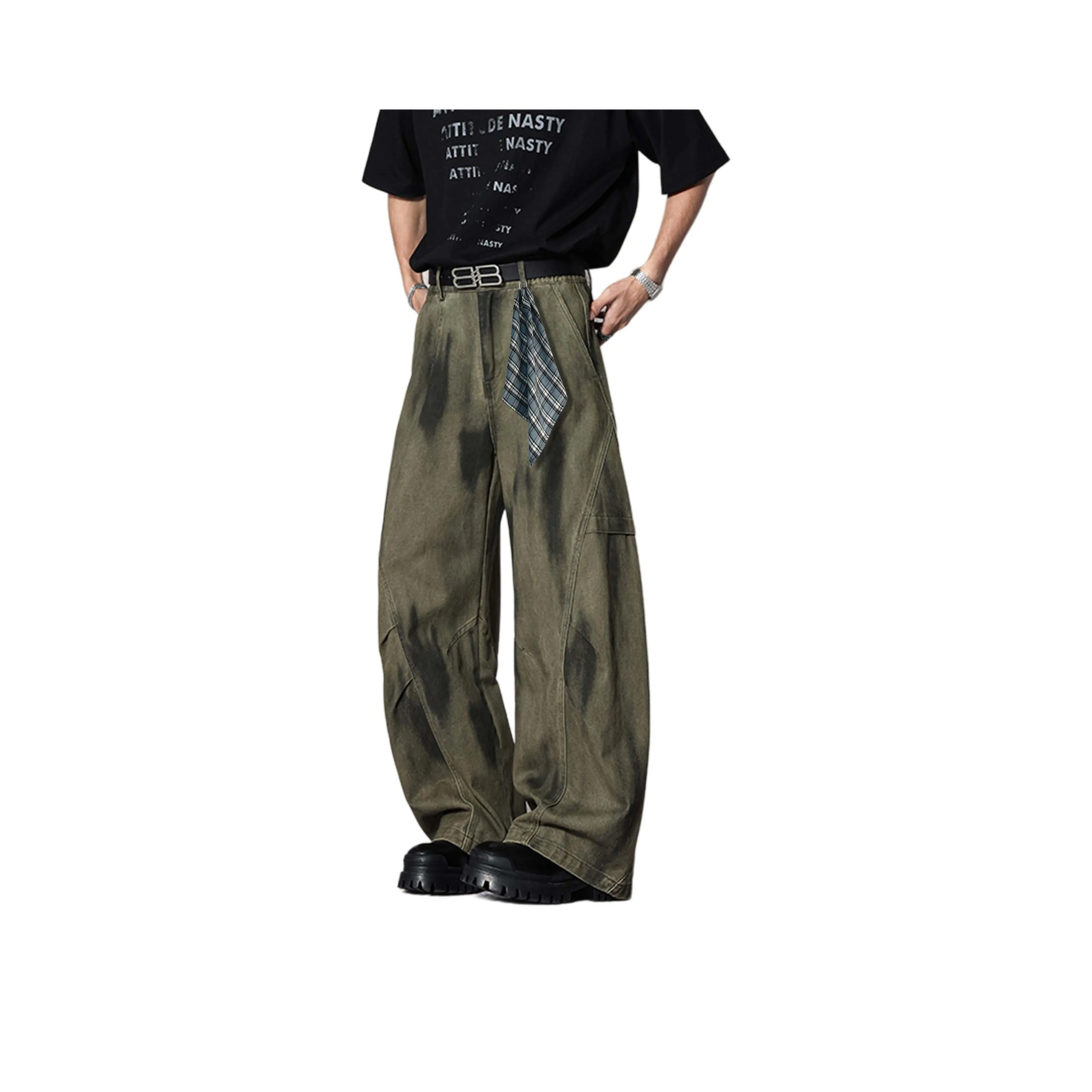 VIPGOOSE Армия Зеленый Унисекс Карго Брюки