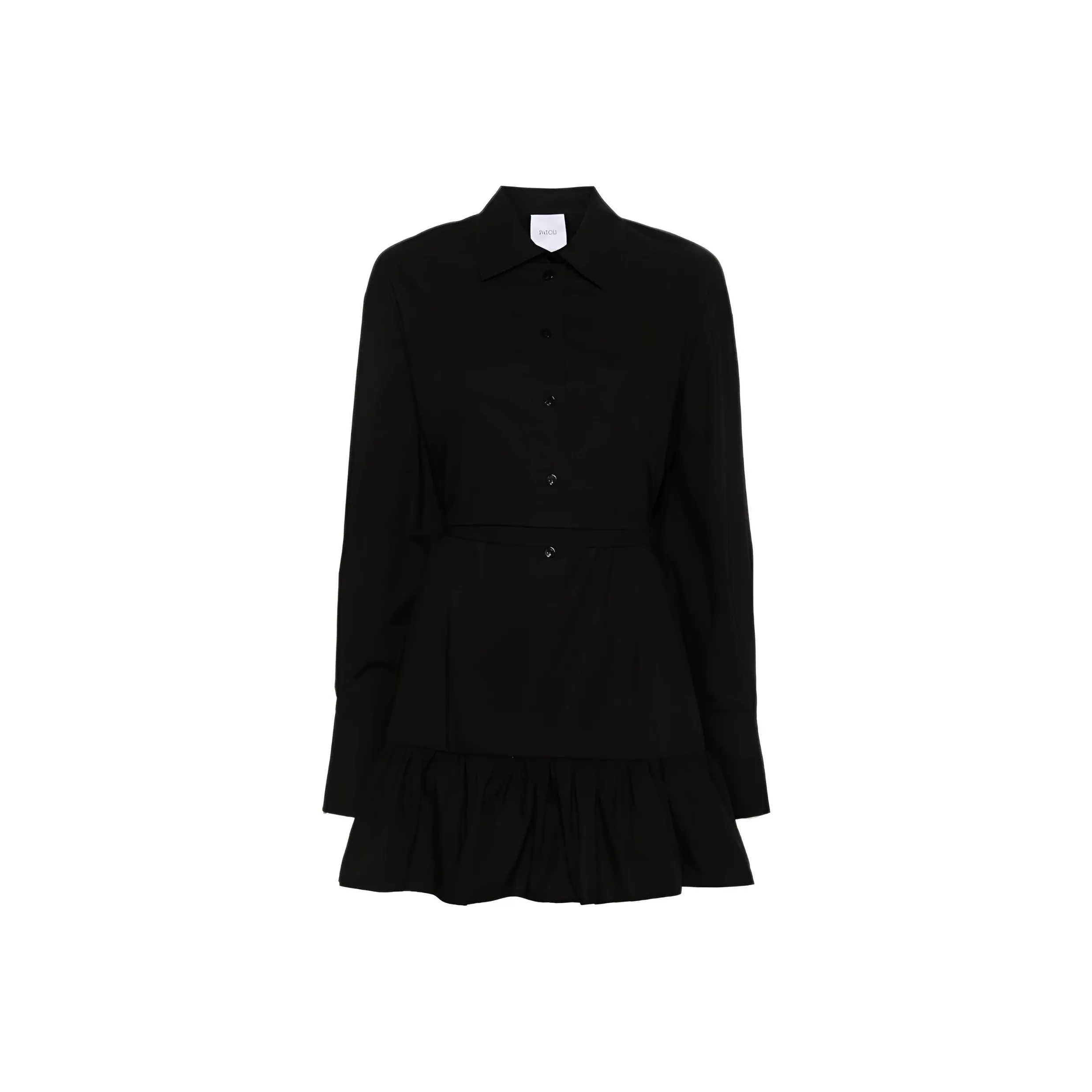 Patou Ruffled Mini Shirtdress