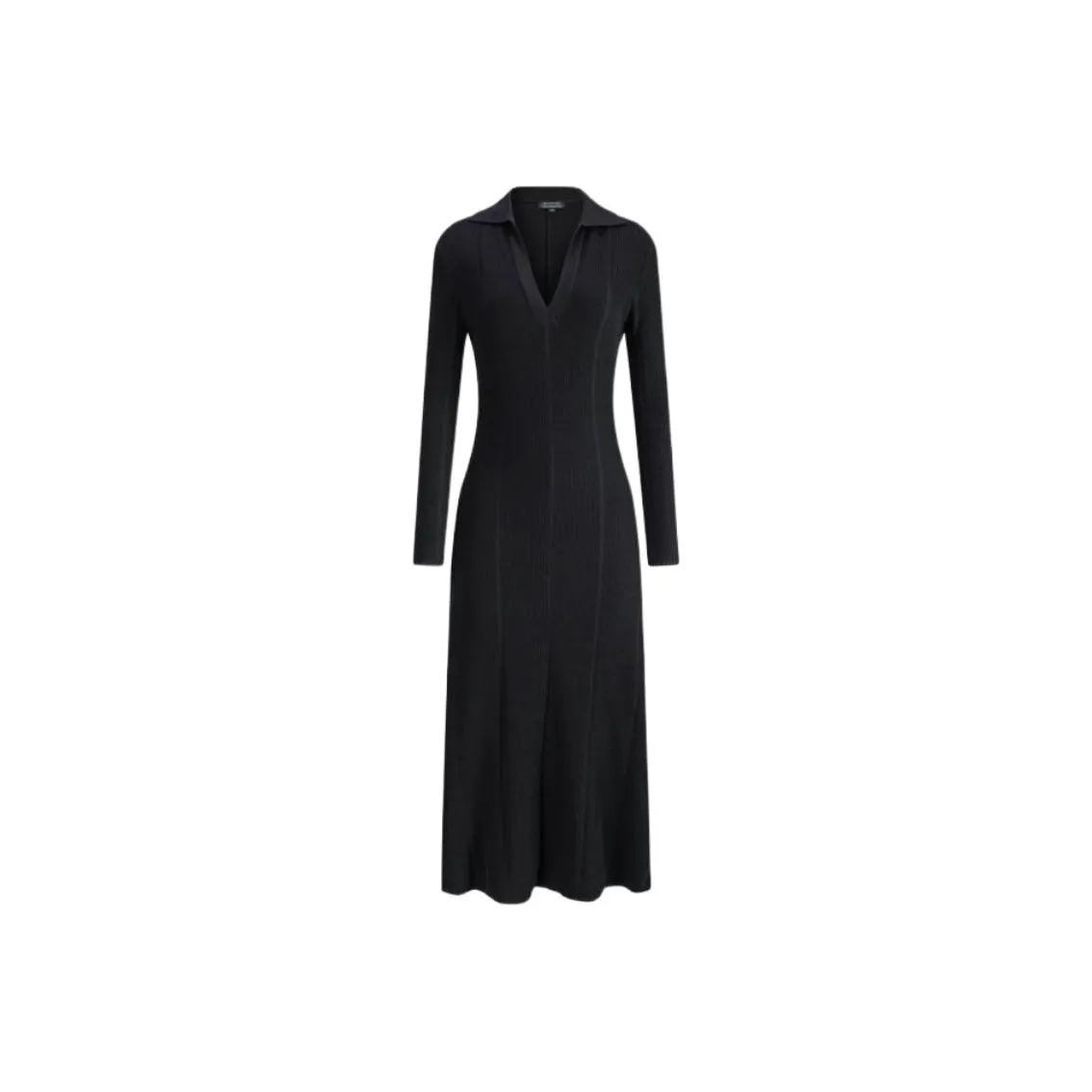 ARMANI EXCHANGEAE SS23 Длинное Платье с Длинными Рукавами Женское Черное