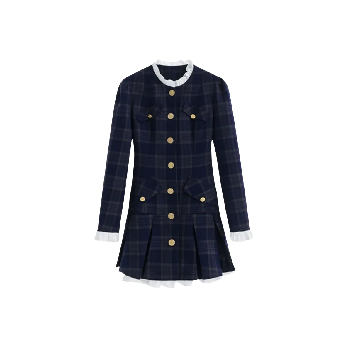 ARIADNAW STUDIO Темно-синий, женский, длинный, с рукавами, платья