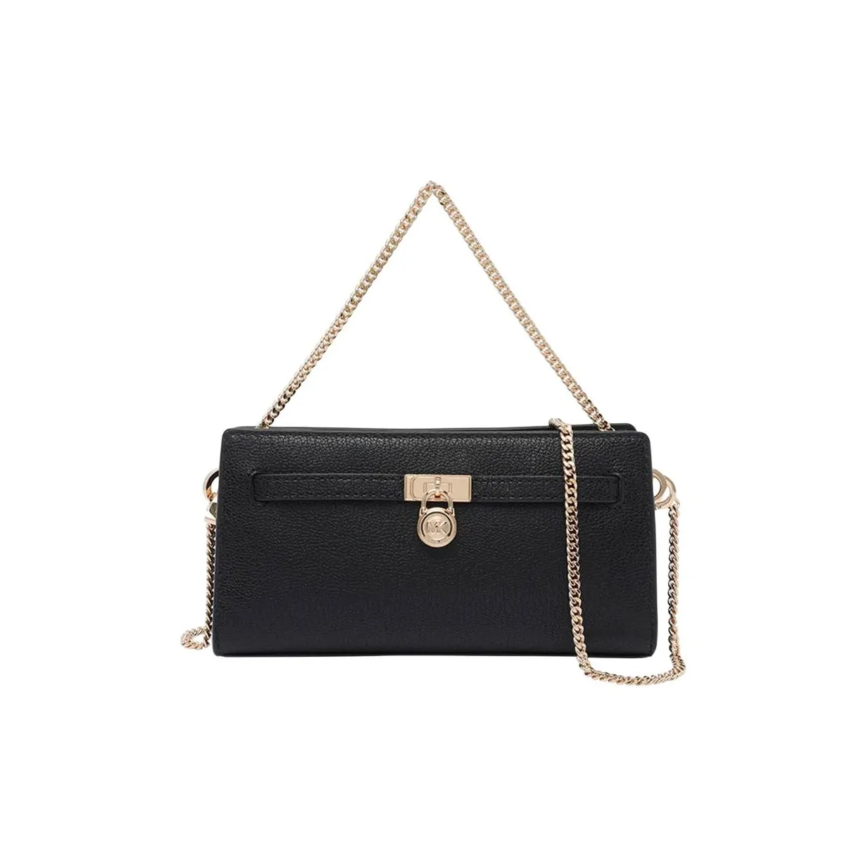 MICHAEL KORS Hamilton Series Корова Кожа Замковая Сумка Переносная Сумка через плечо Сумка на плечо Женская Черная