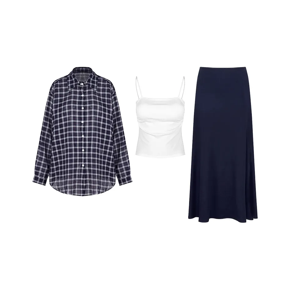 MEANALOT Темно-синий женский комплект с юбкой