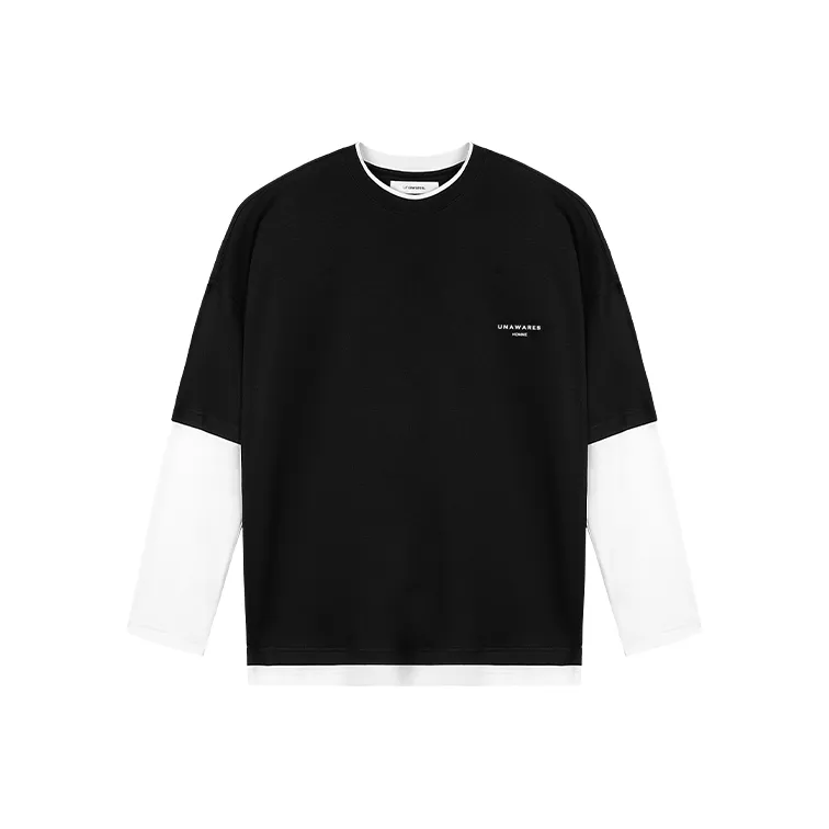 Unawares. Длинный рукав топ круглый вырез рубашка мужской