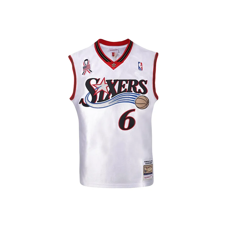 MITCHELL NESS Баскетбольная Джерси Унисекс Белая