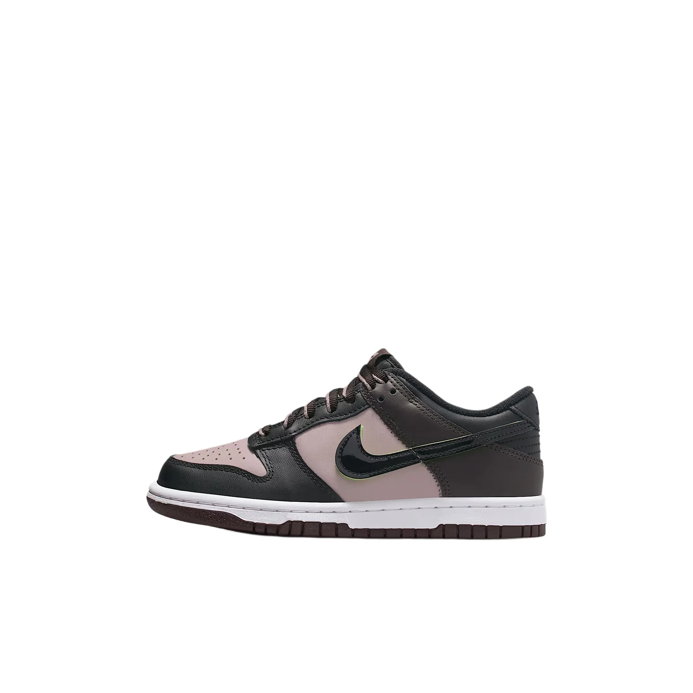 Nike Dunk Low Топ Детские Скейтбординги Черный Белый Розовый Унисекс